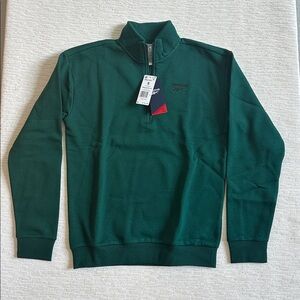 Reebok Men's Identity SL Fleece 1/4 Zip Collegiate Green Sweatshirt NWT
